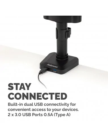 Fellowes Platinum Series Triple Monitor Arm - Monitor Mount for Three