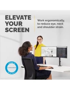 Fellowes Reflex Dual Monitor Arm - Dual Monitor Mount for 8KG 27 Inch 2