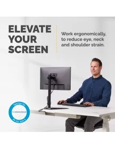 Fellowes Seasa Single Monitor Arm - Freestanding Monitor Mount for 8KG 2