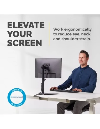 Fellowes Seasa Single Monitor Arm - Freestanding Monitor Mount for 8KG