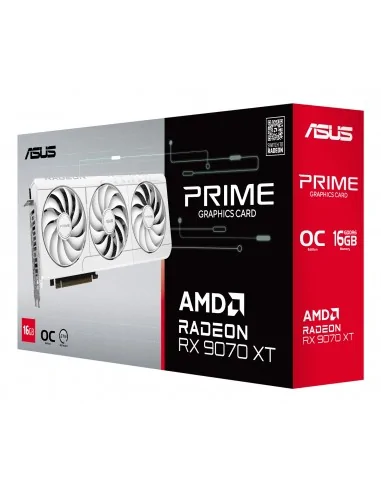ASUS Prime -RX9070XT-O16G-WHITE AMD Radeon RX 9070 XT 16 GB GDDR6