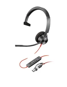 Blackwire 3310 Microsoft Teams Certified Headset +USB-C/A Adapter TAA