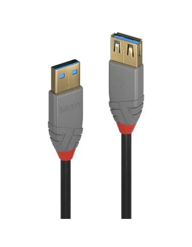Lindy 0.5m USB 3.2 Type A Extension Cable, 5Gbps, Anthra Line
