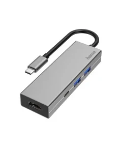 Hama 00200107 notebook dock/port replicator USB 3.2 Gen 1 (3.1 Gen 1) Type-C Anthracite, Grey
