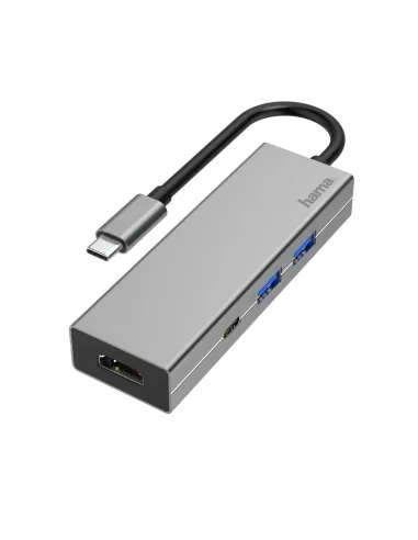 Hama 00200107 notebook dock/port replicator USB 3.2 Gen 1 (3.1 Gen 1) Type-C Anthracite, Grey