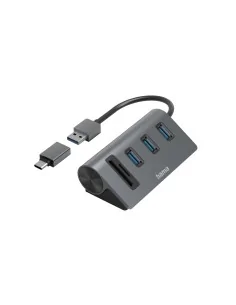 Hama 00200140 laptop dock/port replicator USB 3.2 Gen 1 (3.1 Gen 1) Type-A Anthracite, Black