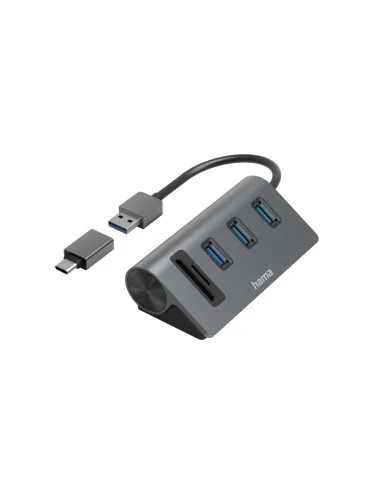 Hama 00200140 laptop dock/port replicator USB 3.2 Gen 1 (3.1 Gen 1) Type-A Anthracite, Black