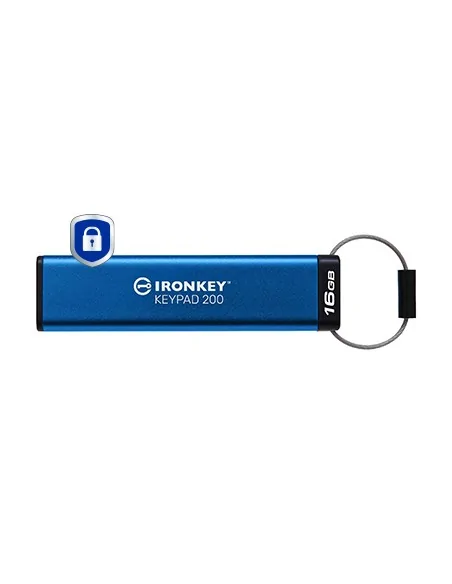 Kingston Technology IronKey 16GB Keypad 200, FIPS 140-3 Lvl 3 AES-256 Hardware Encrypted
