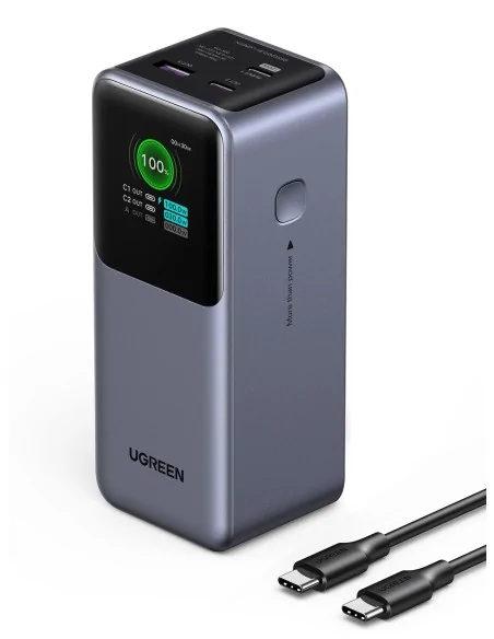 Ugreen 20000mAh 130W Fast Charging Powerbank Lithium Grey
