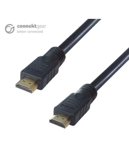 connektgear 20m HDMI V2.0 4K UHD Active Connector Cable - Male to Male Gold Connectors + Ferrite Cores