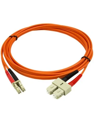 StarTech.com 2m Fiber Optic Cable - Multimode Duplex 50/125 - LSZH Fiber Jumper Cord - LC/SC
