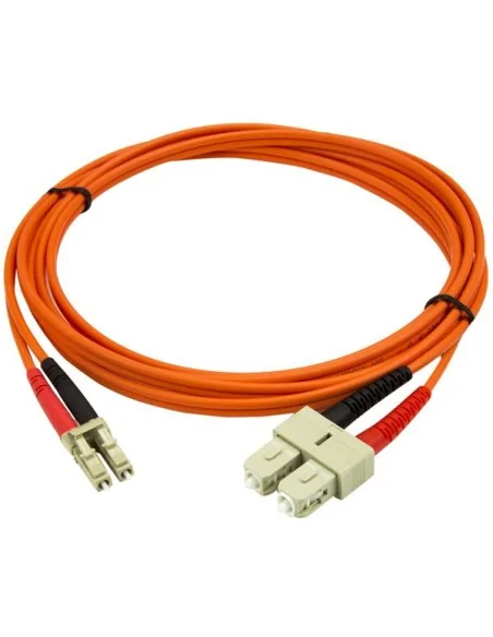 StarTech.com 2m Fiber Optic Cable - Multimode Duplex 50/125 - LSZH Fiber Jumper Cord - LC/SC