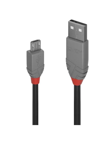 Lindy 2m USB 2.0 Type A to Micro-B Cable, Anthra Line