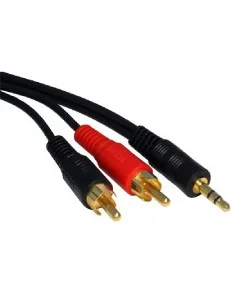 Cables Direct 3.5mm - 2x RCA audio cable 2 m 2 x RCA Black