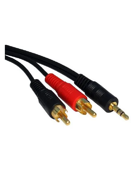 Cables Direct 3.5mm - 2x RCA audio cable 2 m 2 x RCA Black