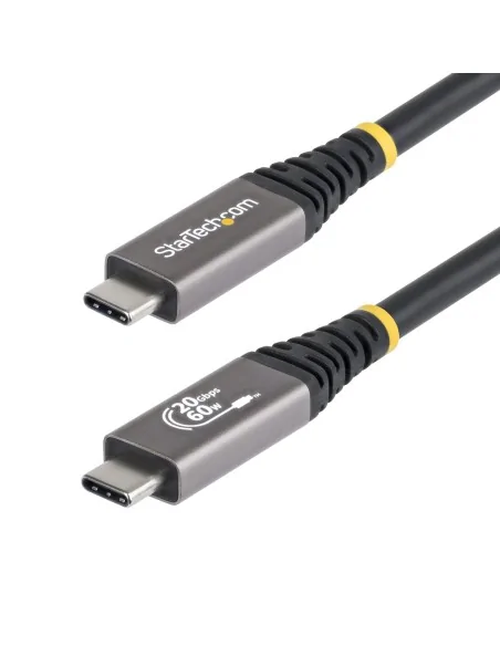 StarTech.com 3m (10ft) USB4 Cable, 20Gbps, USB-IF Certified USB-C Cable, 60W PD, 4K 120Hz DP 2.1, TPE Jacket, Black USB-C Cord