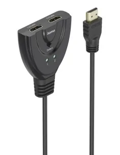 Hama 4K HDMI 2x1 Toggle Switch, 2x HDMI Socket - 1x HDMI Plug