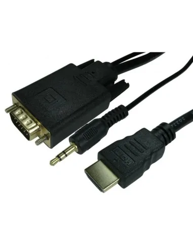 Cables Direct 77HDMI-VGCBL033 video cable adapter 1 m HDMI VGA (D-Sub) + 3.5mm Black