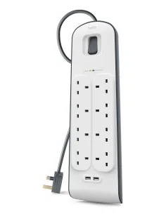 Belkin BSV804AF2M surge protector White 8 AC outlet(s) 2 m