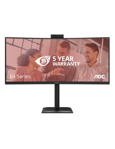 AOC E4 CU34E4CW computer monitor 86.4 cm (34") 3440 x 1440 pixels UltraWide Quad HD LED Black
