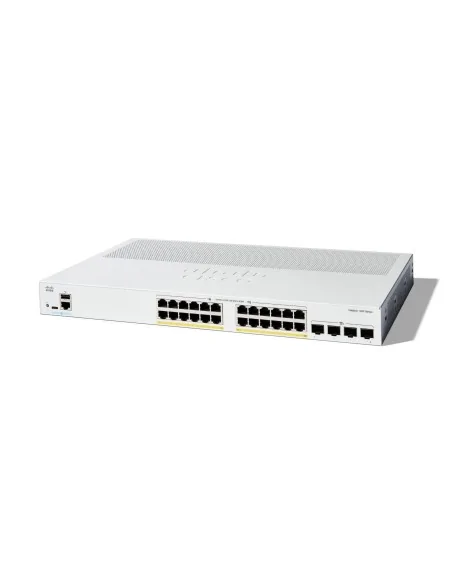 Cisco Catalyst 1300-24P-4X Managed Switch, 24 Port GE, PoE, 4x10GE SFP+, Limited Lifetime Protection (C1300-24P-4X)