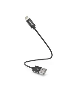Hama Charging Cable, USB-A - Lightning, 0.2 m, Nylon, black