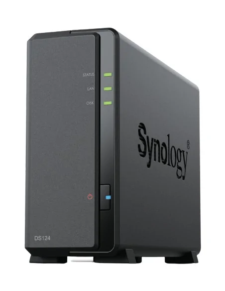 Synology DiskStation DS124 + 1 x HAT3300 4TB NAS Desktop Realtek RTD1619B 1 GB DDR4 HDD DiskStation Manager Black