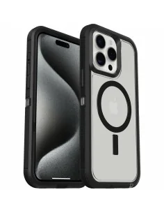 OtterBox Defender XT Series for iPhone 15 Pro Max, Dark Side (Clear / Black)