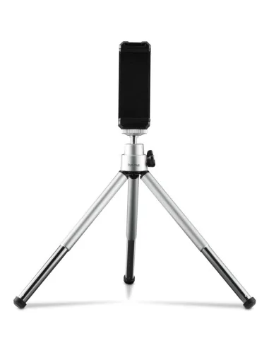 Hama Fancy 2in1 Mini Tripod for Mobile Phone & Camera (¼), Travel Tripod, 16cm, silver