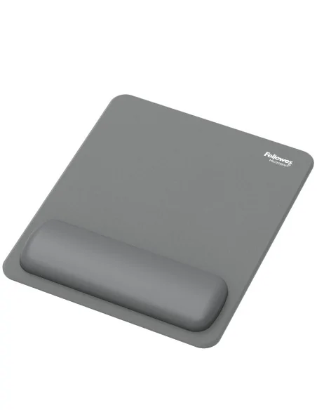Fellowes Breyta Mouse Mat Wrist Rest Mouse Pad Wrist Support with Antibacterial Protection Ergonomic Mouse Mat Grey
