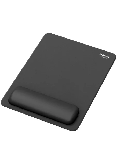 Fellowes Breyta XL Mouse Mat Wrist Rest XL Mouse Pad Wrist Support with Antibacterial Protection Ergonomic Mouse Mat Black
