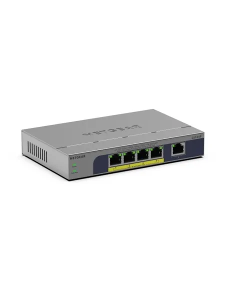 NETGEAR GS105P Unmanaged Gigabit Ethernet (10/100/1000) Power over Ethernet (PoE) Desktop/Wall-Mounting Grey