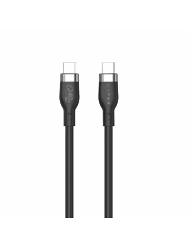 HYPER HyperJuice 240W Silicone USB-C to USB-C Cable (3ft/1m) - Black
