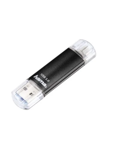 Hama Laeta Twin USB Flash Drive, USB 3.0, 128 GB, 40 MB/s, black