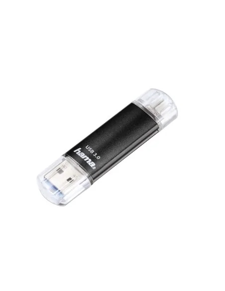 Hama Laeta Twin USB Flash Drive, USB 3.0, 128 GB, 40 MB/s, black