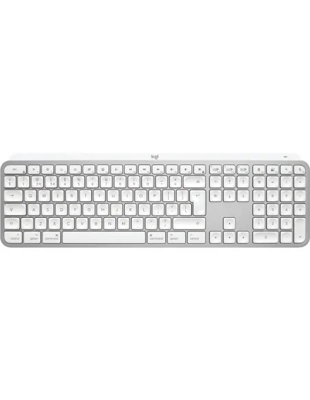 Logitech MX Keys S for Mac keyboard Office RF Wireless + Bluetooth QWERTY UK English Aluminium, White