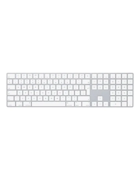 Apple Magic w/ Numeric Keypad keyboard Universal Bluetooth QWERTY English Silver, White
