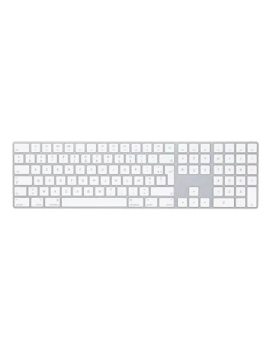 Apple Magic w/ Numeric Keypad keyboard Universal Bluetooth AZERTY French Silver, White