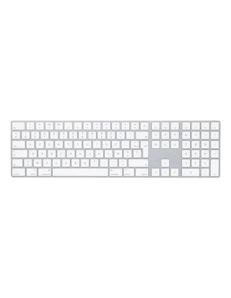 Apple Magic w/ Numeric Keypad keyboard Universal Bluetooth AZERTY French Silver, White
