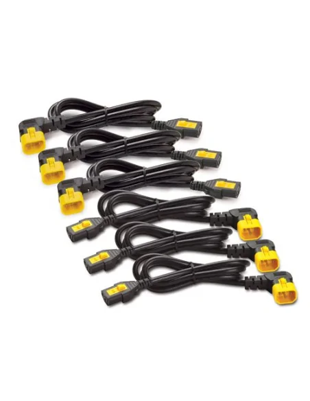 APC Power Cord Kit (6 ea), Locking, C13 TO C14 (90 Degree), 0.6m