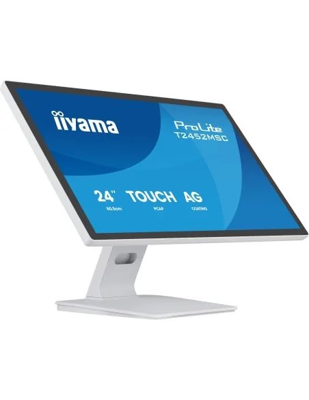 iiyama ProLite T2452MSC-W1AG computer monitor 60.5 cm (23.8") 1920 x 1080 pixels Full HD LED Touchscreen White