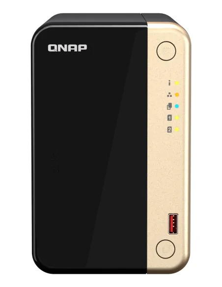 QNAP TS-264 NAS Tower Intel® Celeron® N5095 8 GB 0 TB QNAP QTS Black, Gold