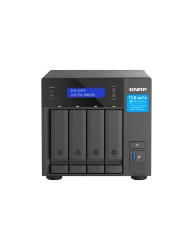 QNAP TVS-H474 NAS Tower Intel® Pentium® G7400 8 GB DDR4 0 TB QuTS hero Black
