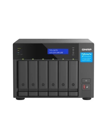 QNAP TVS-H674 NAS Tower Intel® Core™ i5 i5-12400 32 GB DDR4 0 TB QuTS hero Black
