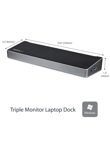 StarTech.com Triple-Monitor USB 3.0 Docking Station - 1x HDMI - 2x DisplayPort