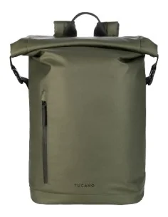 Tucano ROLLO Laptop 15.6", MacBook Pro 16" Backpack case rolltop closure Military green