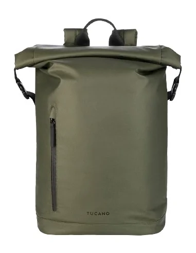 Tucano ROLLO Laptop 15.6", MacBook Pro 16" Backpack case rolltop closure Military green