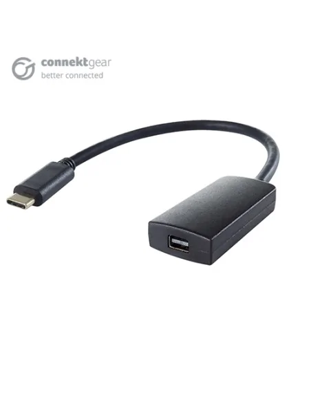 connektgear USB 3.1 Type C to Mini DP Active 4K Adapter - Male to Female - Thunderbolt and DP Compatible