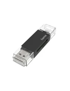 Hama USB Card Reader, OTG, USB-A + Micro-USB, USB 2.0, SD/microSD