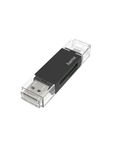 Hama USB Card Reader, OTG, USB-A + Micro-USB, USB 2.0, SD/microSD